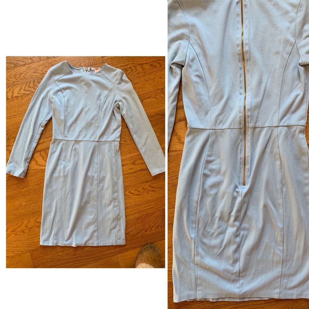 Bar III baby blue sheath dress pencil skirt sz M